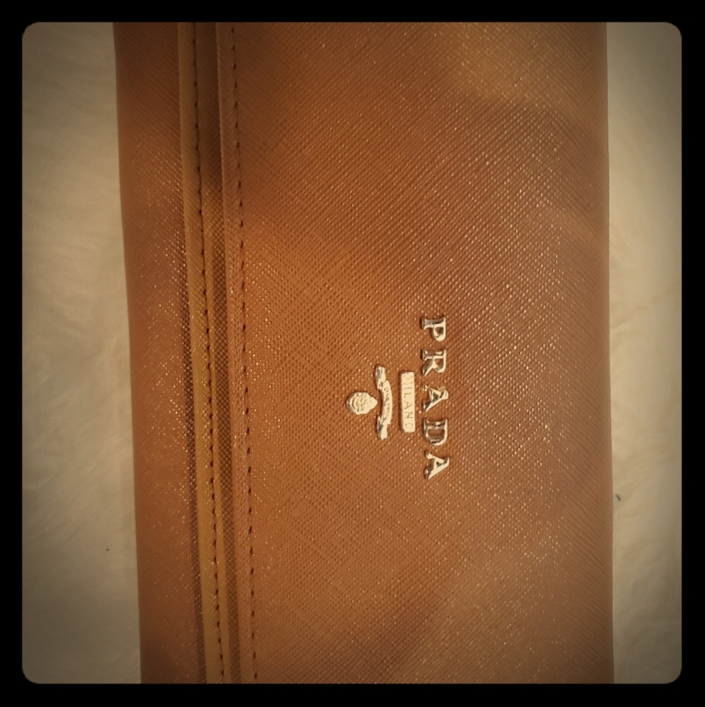 Inspired brown wallet / clutch